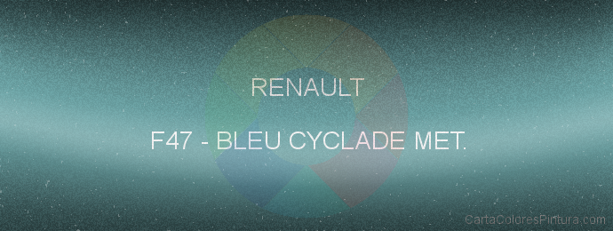 Pintura Renault F47 Bleu Cyclade Met.