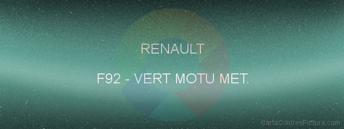 Pintura Renault F92 Vert Motu Met.