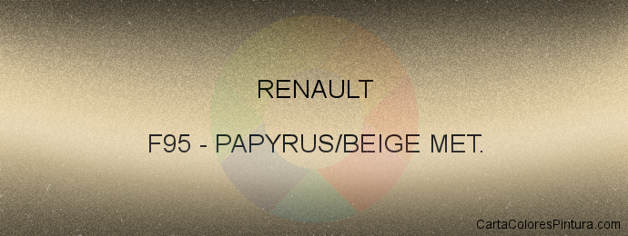 Pintura Renault F95 Papyrus/beige Met.