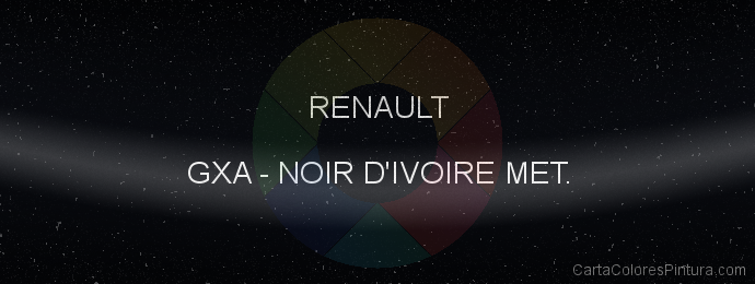 Pintura Renault GXA Noir D'ivoire Met.