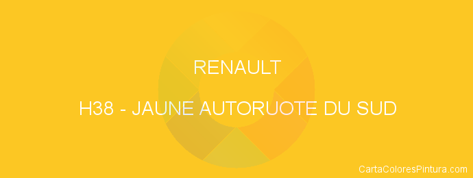 Pintura Renault H38 Jaune Autoruote Du Sud