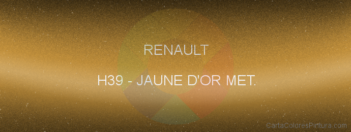 Pintura Renault H39 Jaune D'or Met.