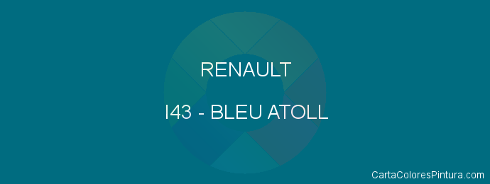 Pintura Renault I43 Bleu Atoll