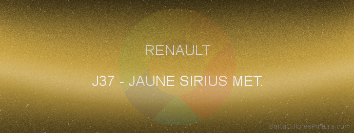 Pintura Renault J37 Jaune Sirius Met.