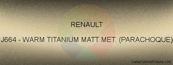 Pintura Renault J664 Warm Titanium Matt Met. (parachoque)