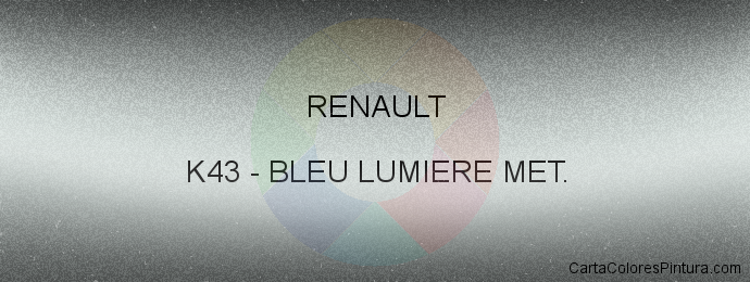 Pintura Renault K43 Bleu Lumiere Met.