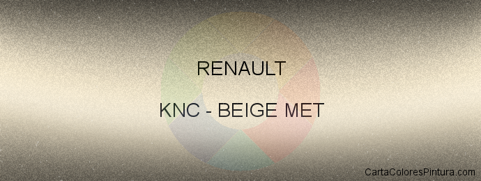 Pintura Renault KNC Beige Met