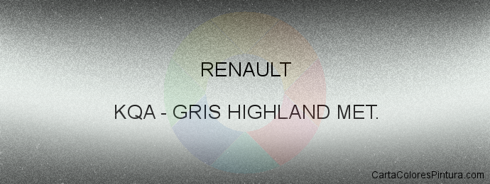 Pintura Renault KQA Gris Highland Met.