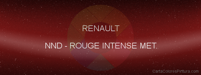 Pintura Renault NND Rouge Intense Met.