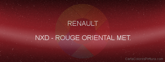 Pintura Renault NXD Rouge Oriental Met.