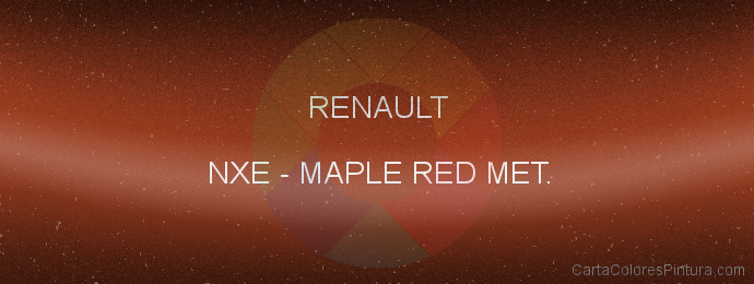 Pintura Renault NXE Maple Red Met.