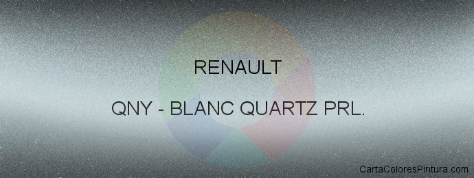 Pintura Renault QNY Blanc Quartz Prl.