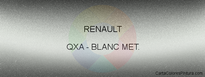 Pintura Renault QXA Blanc Met.