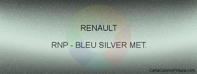 Pintura Renault RNP Bleu Silver Met.