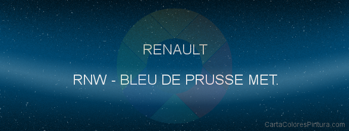 Pintura Renault RNW Bleu De Prusse Met.