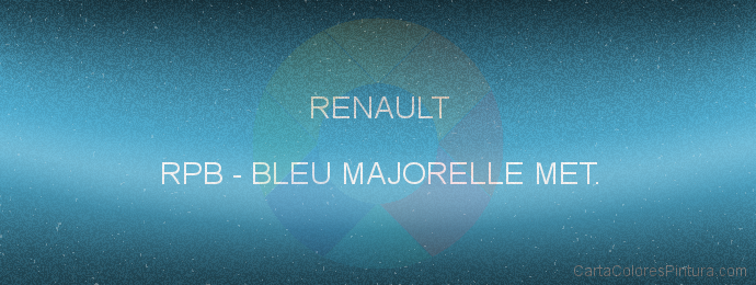 Pintura Renault RPB Bleu Majorelle Met.