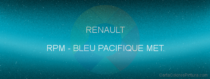 Pintura Renault RPM Bleu Pacifique Met.