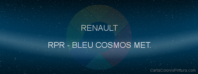 Pintura Renault RPR Bleu Cosmos Met.
