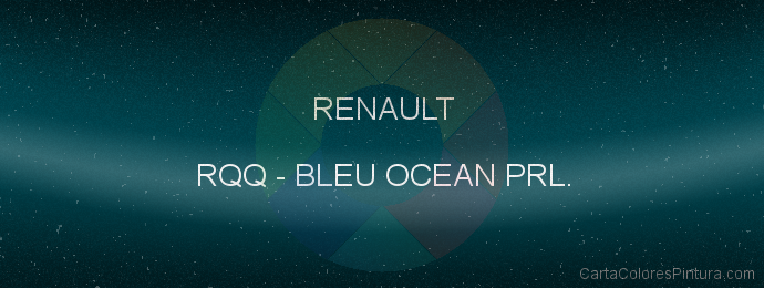 Pintura Renault RQQ Bleu Ocean Prl.