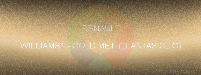 Pintura Renault WILLIAMS1 Gold Met. (llantas Clio)