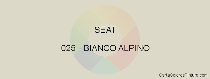 Pintura Seat 025 Bianco Alpino