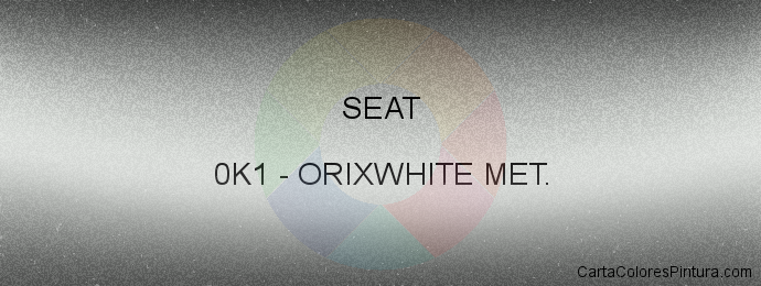 Pintura Seat 0K1 Orixwhite Met.