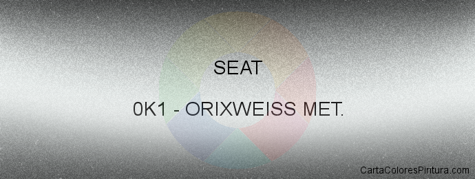 Pintura Seat 0K1 Orixweiss Met.