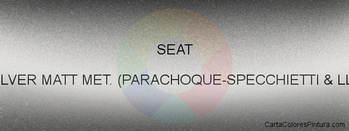 Pintura Seat 1BC Silver Matt Met. (parachoque-specchietti & Llantas)