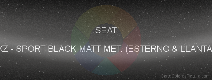 Pintura Seat 1XZ Sport Black Matt Met. (esterno & Llantas)