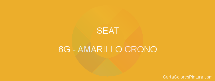 Pintura Seat 6G Amarillo Crono