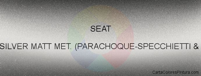 Pintura Seat BU0451 Silver Matt Met. (parachoque-specchietti & Llantas)