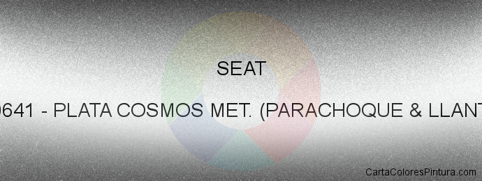 Pintura Seat BU0641 Plata Cosmos Met. (parachoque & Llantas)
