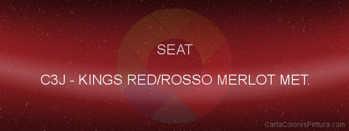 Pintura Seat C3J Kings Red/rosso Merlot Met.