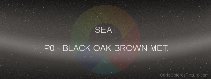 Pintura Seat P0 Black Oak Brown Met.