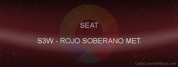 Pintura Seat S3W Rojo Soberano Met.