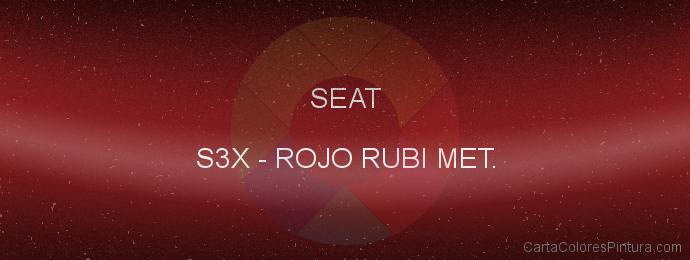 Pintura Seat S3X Rojo Rubi Met.