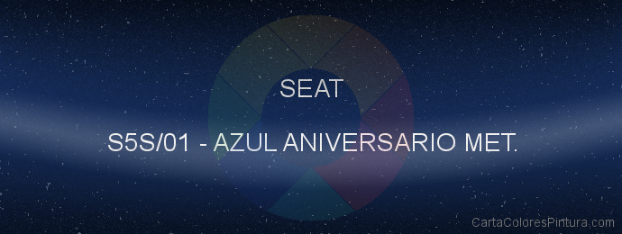 Pintura Seat S5S/01 Azul Aniversario Met.