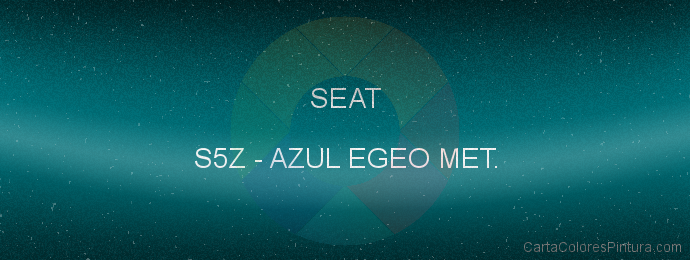 Pintura Seat S5Z Azul Egeo Met.