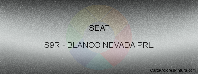 Pintura Seat S9R Blanco Nevada Prl.