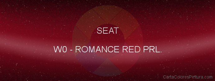 Pintura Seat W0 Romance Red Prl.