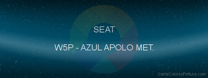 Pintura Seat W5P Azul Apolo Met.