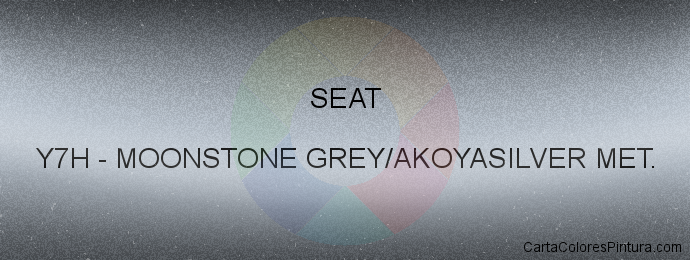 Pintura Seat Y7H Moonstone Grey/akoyasilver Met.