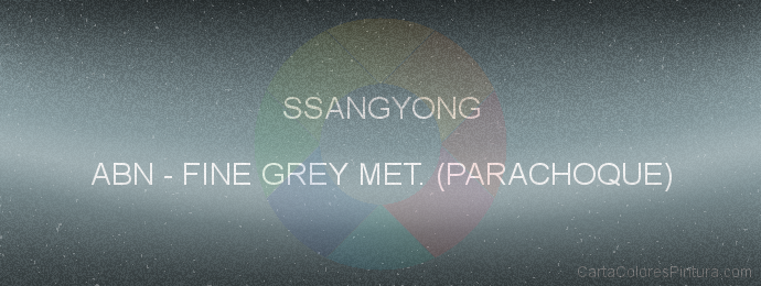 Pintura Ssangyong ABN Fine Grey Met. (parachoque)