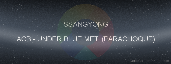 Pintura Ssangyong ACB Under Blue Met. (parachoque)