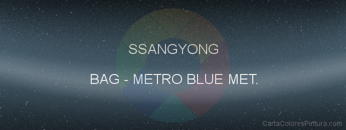 Pintura Ssangyong BAG Metro Blue Met.
