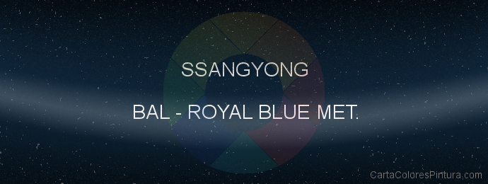 Pintura Ssangyong BAL Royal Blue Met.