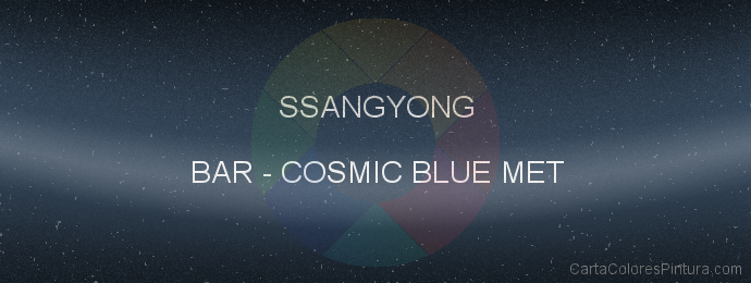 Pintura Ssangyong BAR Cosmic Blue Met
