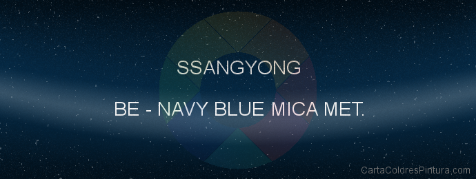 Pintura Ssangyong BE Navy Blue Mica Met.