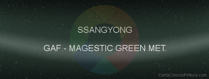 Pintura Ssangyong GAF Magestic Green Met.