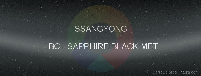 Pintura Ssangyong LBC Sapphire Black Met